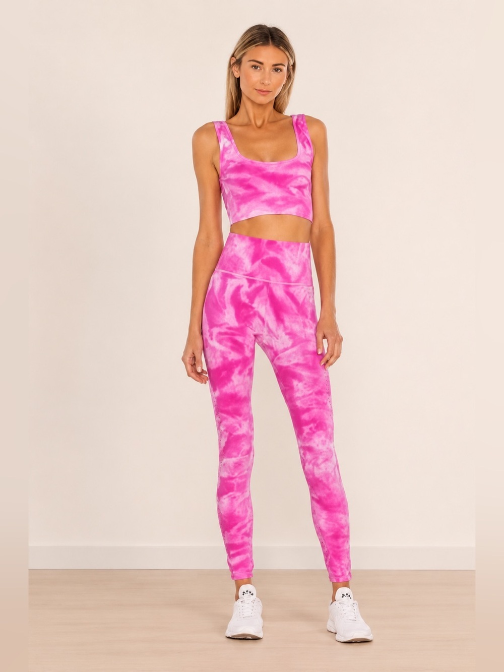 Free People Good Karma Leggings Pink Tie Dye High Rise NWT